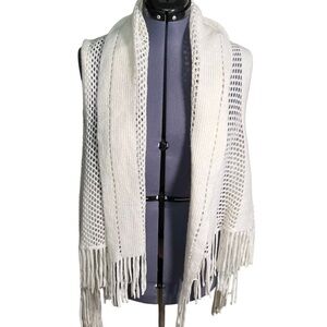 Etc. by Lazy Daisy Open Front Cardigan Shawl Cream